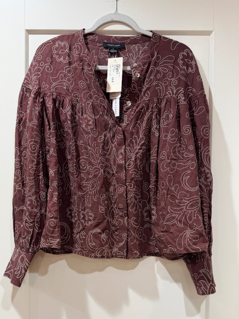 NWT Sanctuary Personal Best Blouse Shirt Top from Evereve New With Tag S Small